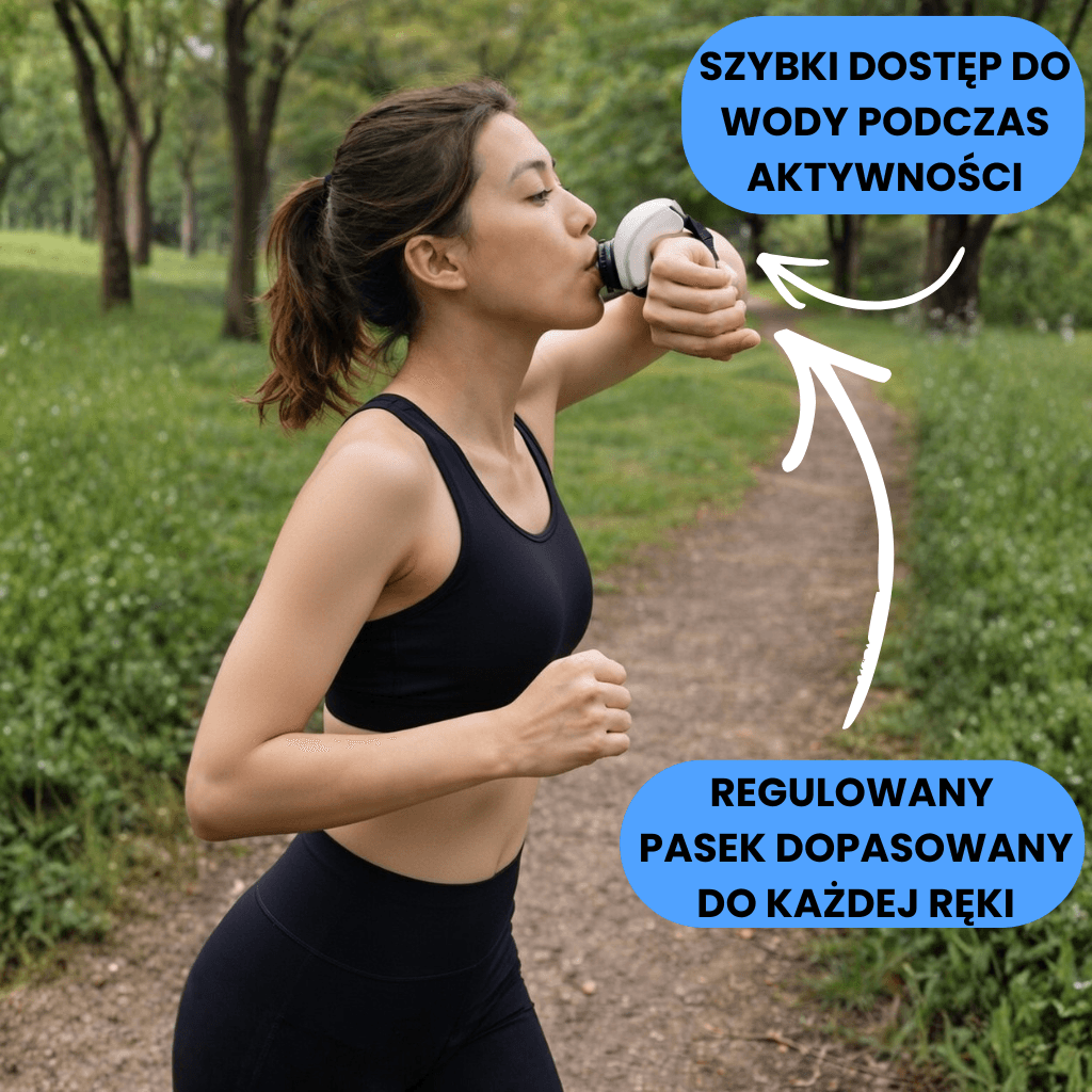 BransoButelka- Przenośna butelka zakładana na nadgarstek ( biała 200ml )