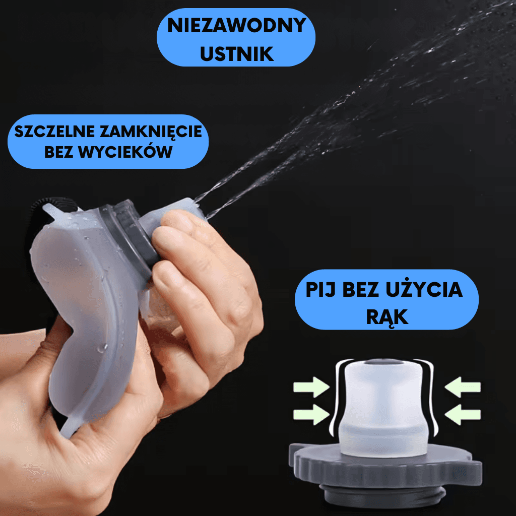 BransoButelka- Przenośna butelka zakładana na nadgarstek ( biała 200ml )